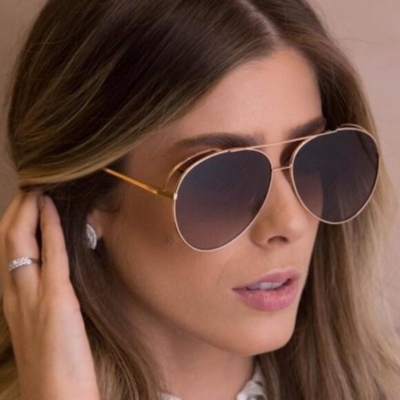 Fendi FF 0286/S Women's Yellow Gold Sunglasses - Picture 2 of 2